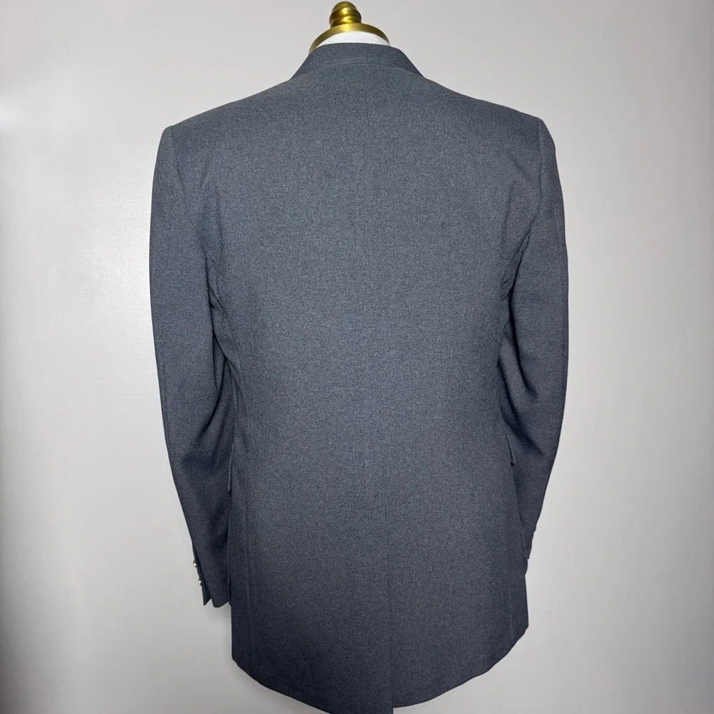 Sears The Classic Collection Suit Mens 40R 33x30‎ Gray Solid Vintage 2 Button